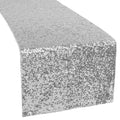Glitz Sequin Table Runner - Silver - CV Linens