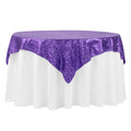 Glitz Sequin Tablecloth Overlay Topper 54"x54" Square - Purple - CV Linens