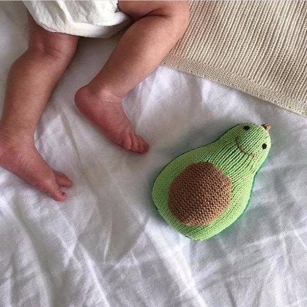Handmade Avocado Rattle