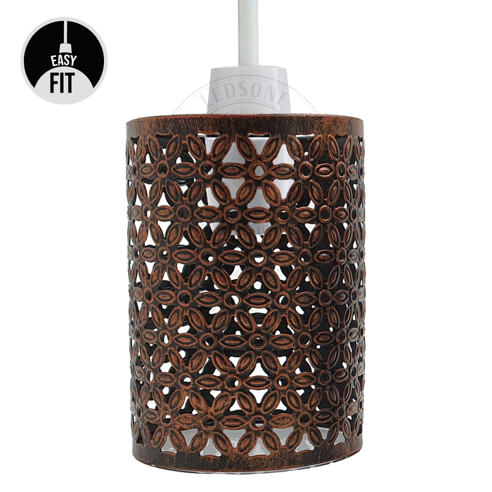 Industrial Drum Metal Wire Cage Easy Fit Ceiling Lampshade~2617