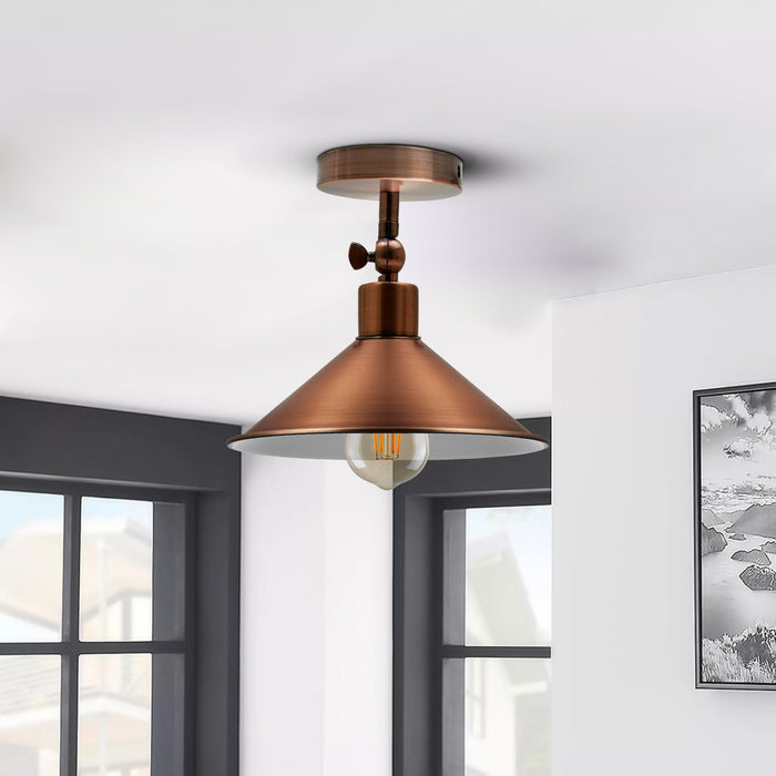 Industrial Metal Pendant Shade E27 Retro Ceiling Light Fitting~2709