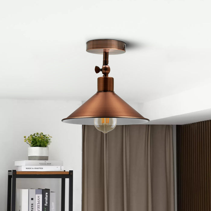 Industrial Metal Pendant Shade E27 Retro Ceiling Light Fitting~2709