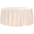 Lamour Satin 132" Round Tablecloth - Blush/Rose Gold - CV Linens