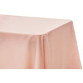 Lamour Satin 90"x156" Rectangular Oblong Tablecloth - Blush/Rose Gold - CV Linens