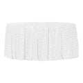 Large Payette Sequin Round 120" Tablecloth - White - CV Linens