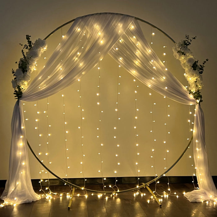 round arch backdrop with LED Light Backdrop 10ft x 10ft Warm Tone
