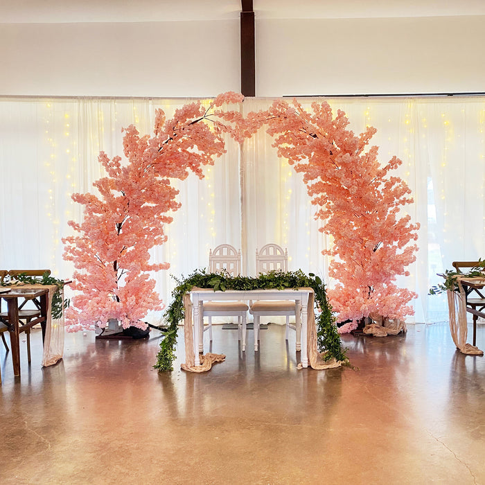 sweetheart table with LED Light Backdrop 10ft x 10ft Warm Tone