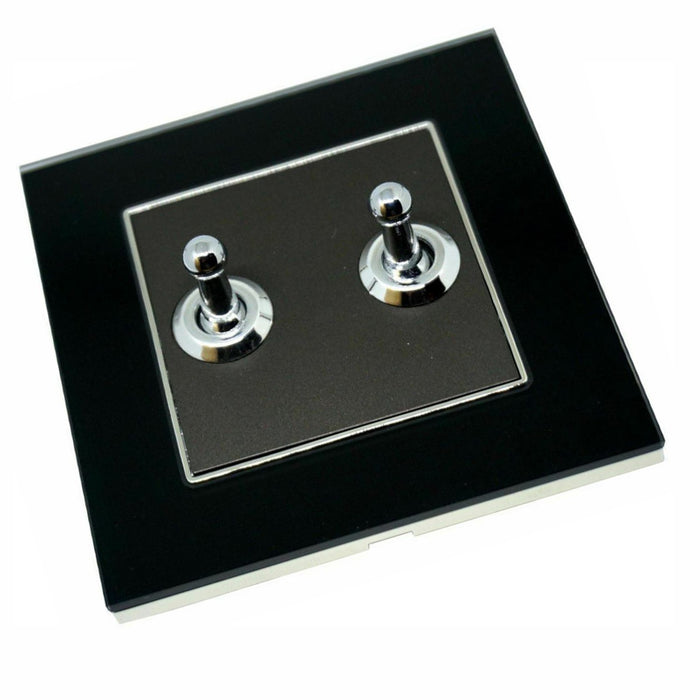 2 Gang Toggle Wall Light Screw less Switch - Shop for LED lights - Transformers - Lampshades - Holders | LEDSone UK