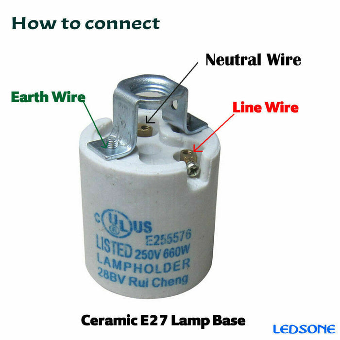 LEDSone industrial vintage Satin Nickel Modern Retro Edison Industrial Lamp Light Bulb Holder~2686 - LEDSone UK Ltd