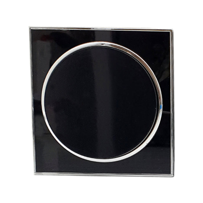 LEDSone industrial vintage Screw less Flat plate Wall light switches Black Round 1 Gang~2622 - LEDSone UK Ltd