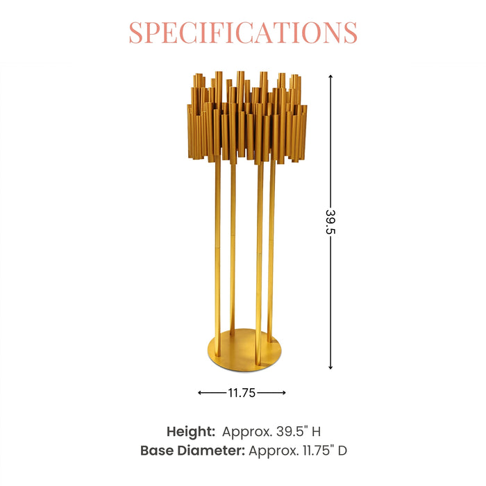 Luxe Drum Table Centerpiece Stand - Gold