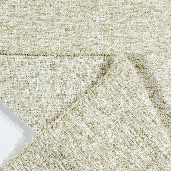 Luxury Boucle Table Runner Beige the underside finish