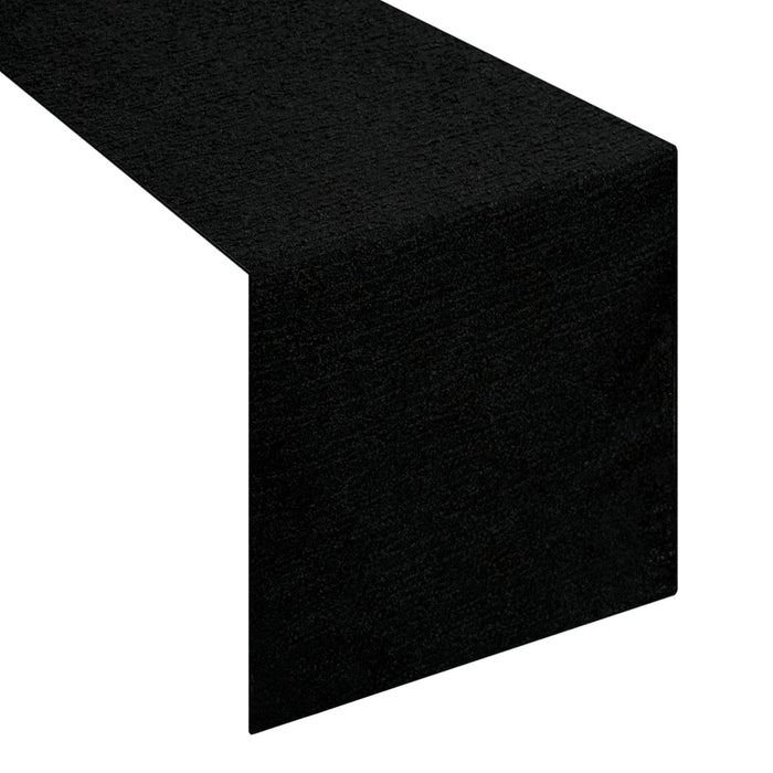 Luxury Boucle Table Runner - Black