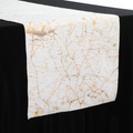 Marble Reversible Jacquard Table Runner - Gold