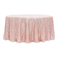 Mermaid Scale Sequin 120" Round Tablecloth - Blush/Rose Gold - CV Linens