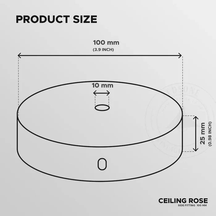 Round decorative ceiling plate in antique brass finish
