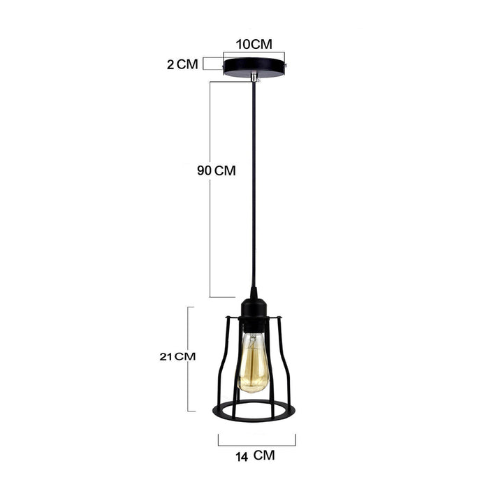 Stylish dining room pendant lamp filament bulb
