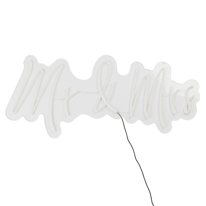 Mr & Mrs Neon Wedding Sign 88cm x 55cm - CV Linens