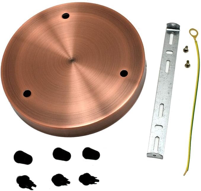 Multi Outlet 3 Hole Ceiling Rose Copper Drop Pendant 120x25mm~2881