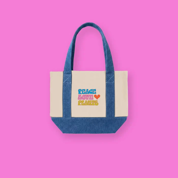 NYBG Peace Love Plants Mini Shopping Tote