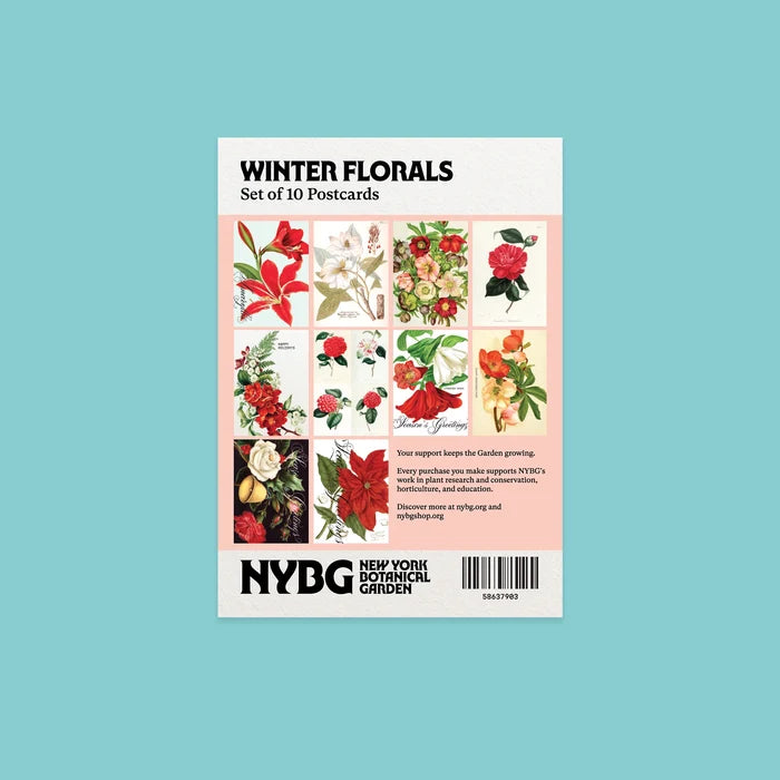 NYBG Winter Florals | Set of 10 Postcards