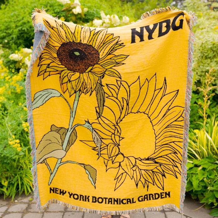 NYBG Woven Sunflower Blanket