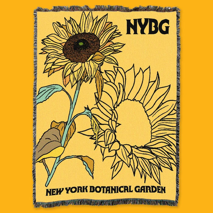 NYBG Woven Sunflower Blanket