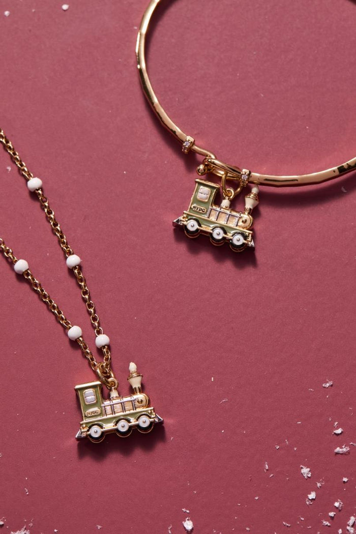 NYBG x Alex & Ani Holiday Train Show Pendant