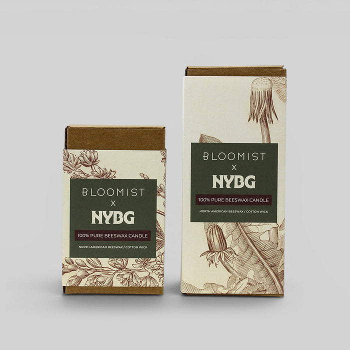 NYBG x BLOOMIST Beeswax Pillar Candle, Garden Sage
