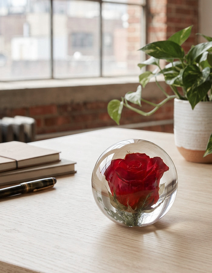 NYBG x BLOOMIST Rose Botanical Resin Paperweight