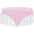 Organza 90"x90" Square Table Overlay - Pink - CV Linens