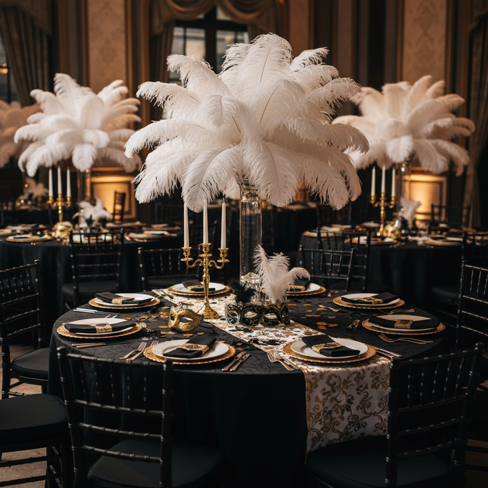Ostrich Feathers 16"-18" (10 pcs) - White.