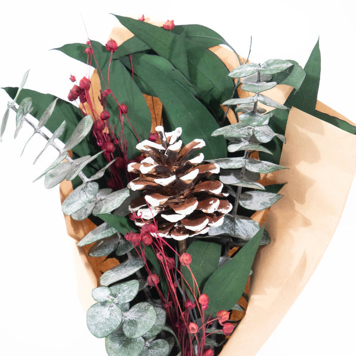 Petite Winter 12" Bouquet: Baby Eucalyptus & White Tip PC | Andaluca