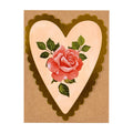 Pink Rose Heart Specialty Greeting Card