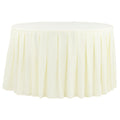 Polyester 21ft Table Skirt - Ivory - CV Linens