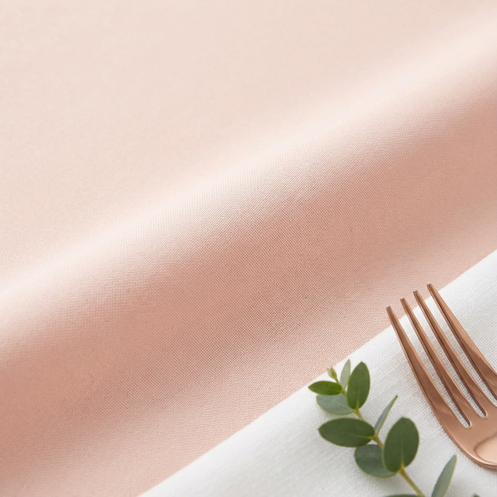 Premium Polyester 108" Round Tablecloth - Blush - CV Linens