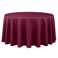 Premium Polyester 108" Round Tablecloth Cabernet full view