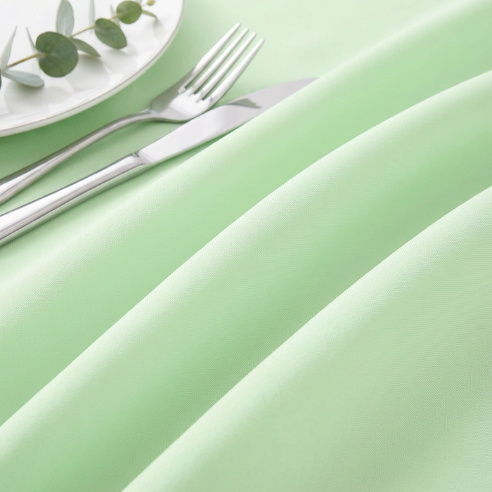 Premium Polyester 108" Round Tablecloth - Mint Green - CV Linens