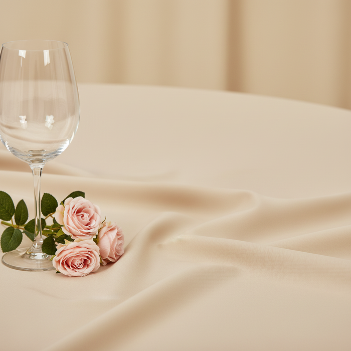 Nude Polyester Tablecloth - Detail Close-Up