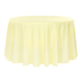 Polyester 120" Round Tablecloth - Pastel Yellow - CV Linens