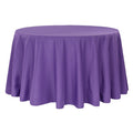 Polyester 120" Round Tablecloth - Purple - CV Linens