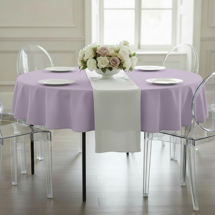 Premium Polyester 90" Round Tablecloth - Lavender.