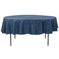 Polyester 90" Round Tablecloth - Navy Blue - CV Linens