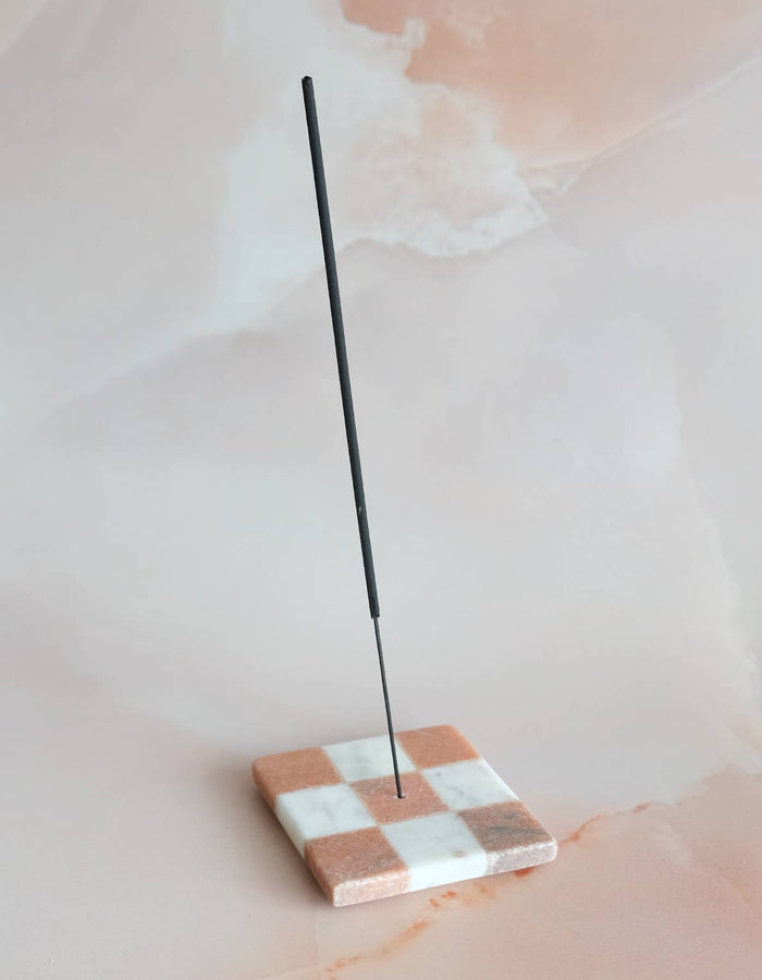 Rainbow Check Marble Incense Holder