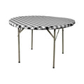 48 round elastic tabletop cover waterproof black side view
