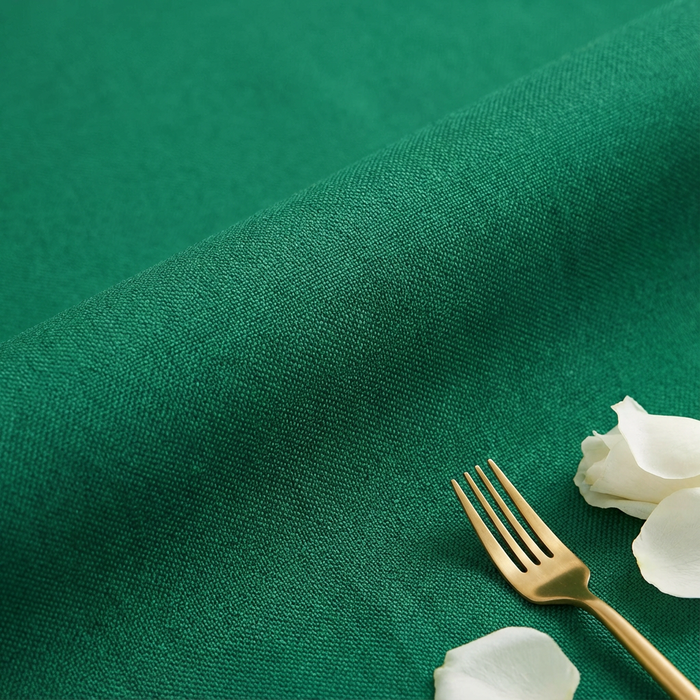 Emerald Green Round Premium Polyester Tablecloth Size: 132 in | Wedding | Event | Wholesale by CV Linens