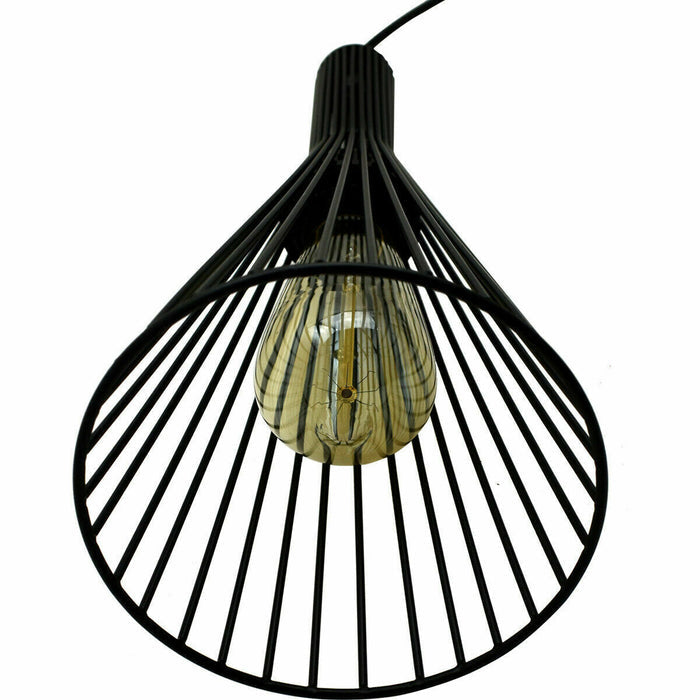 Rustic 3 Lights Industrial Pendant Light E27 Hanging Light Fixture~2693 - LEDSone UK Ltd