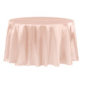 Satin 120" Round Tablecloth - Blush/Rose Gold - CV Linens