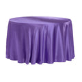 Satin 120" Round Tablecloth - Purple - CV Linens