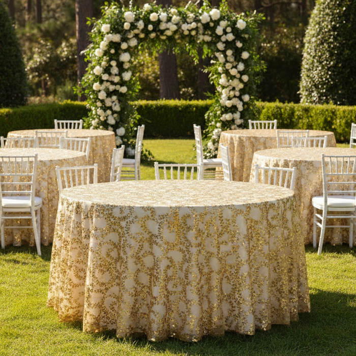 Outdoor Garden – Deeper Gold Sequin Vine